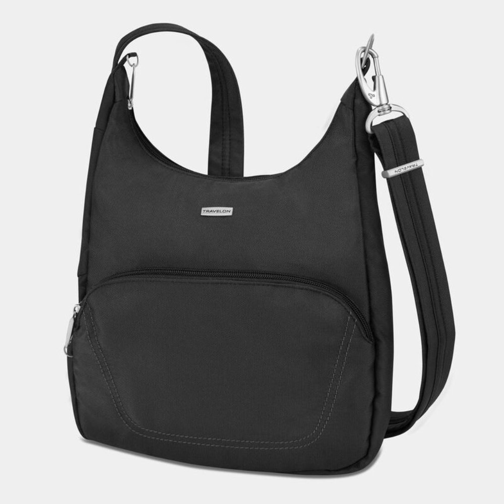 Travelon Anti-Theft Classic Essential Messenger Bag Slash Proof Pocketed Zip